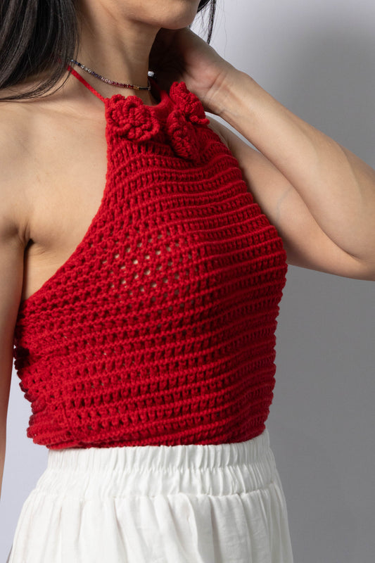 Crochet Top with Roses