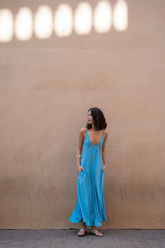 Cobalt midi dress