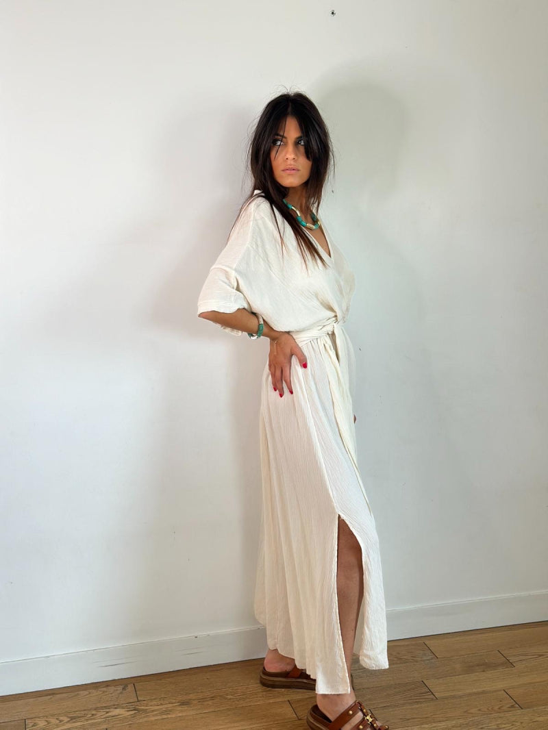 Robe Long Dress Ecru